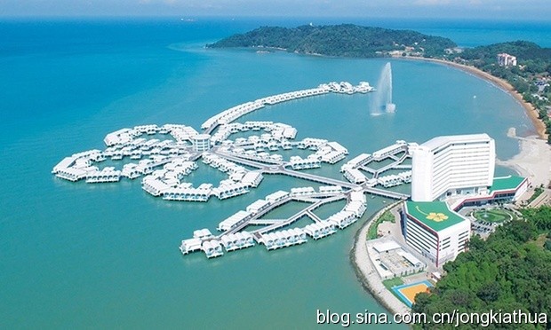 马来西亚当今最红最新度假胜地大红花海上别墅