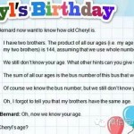 难倒全球网友的”Cheryl问题”又来了:Cheryl的年龄?