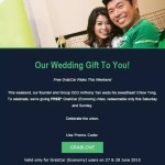 taxi老板结婚,这周末新加坡Grab打车免费。。任性!