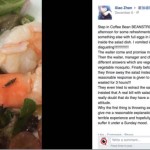 网友在金沙吃饭时发现沙拉里有虫子,虫肚子里还有虫蛋