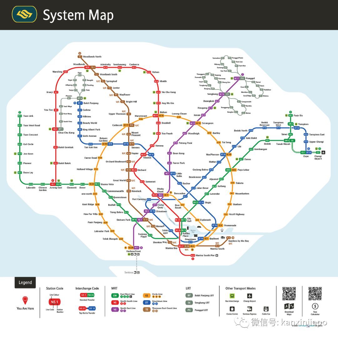 新加坡发布最新地铁图！还有机会免费搭地铁~