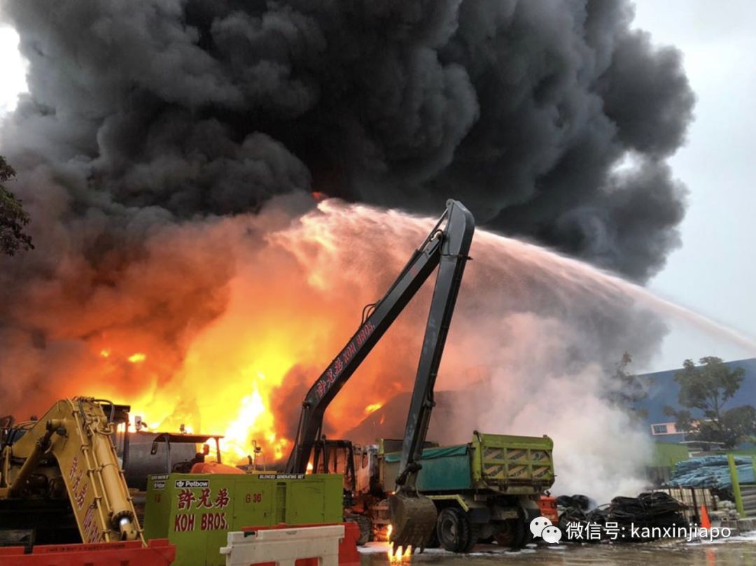 新加坡化工厂大火狂烧6小时，出动130名消防员！