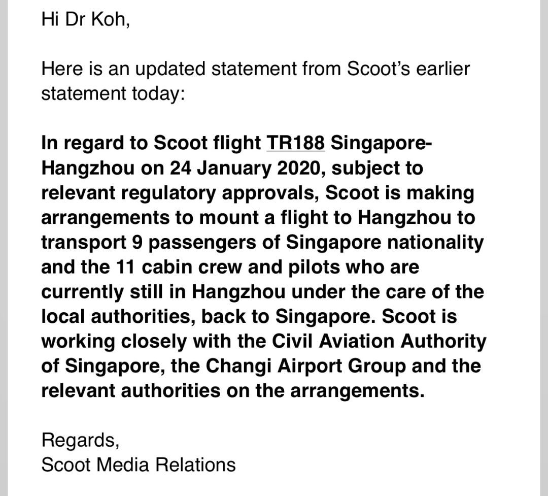 紧急寻人！新加坡飞往西安航班出现“武汉肺炎”疑似病例，机上99人去向不明