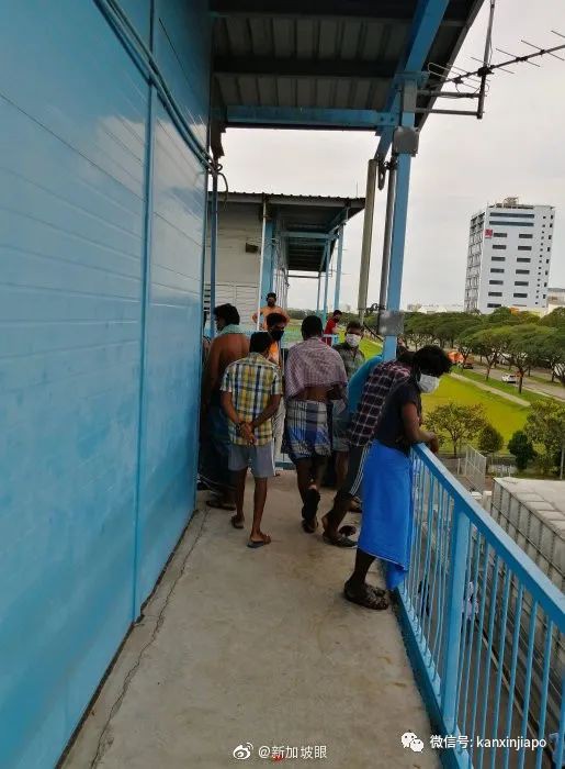 内部实拍：新加坡一个感染群附近劳工宿舍