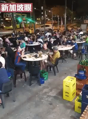 新加坡荷蘭村百人聚餐鬧事，兩名青年被捕後，第二天變“死城”