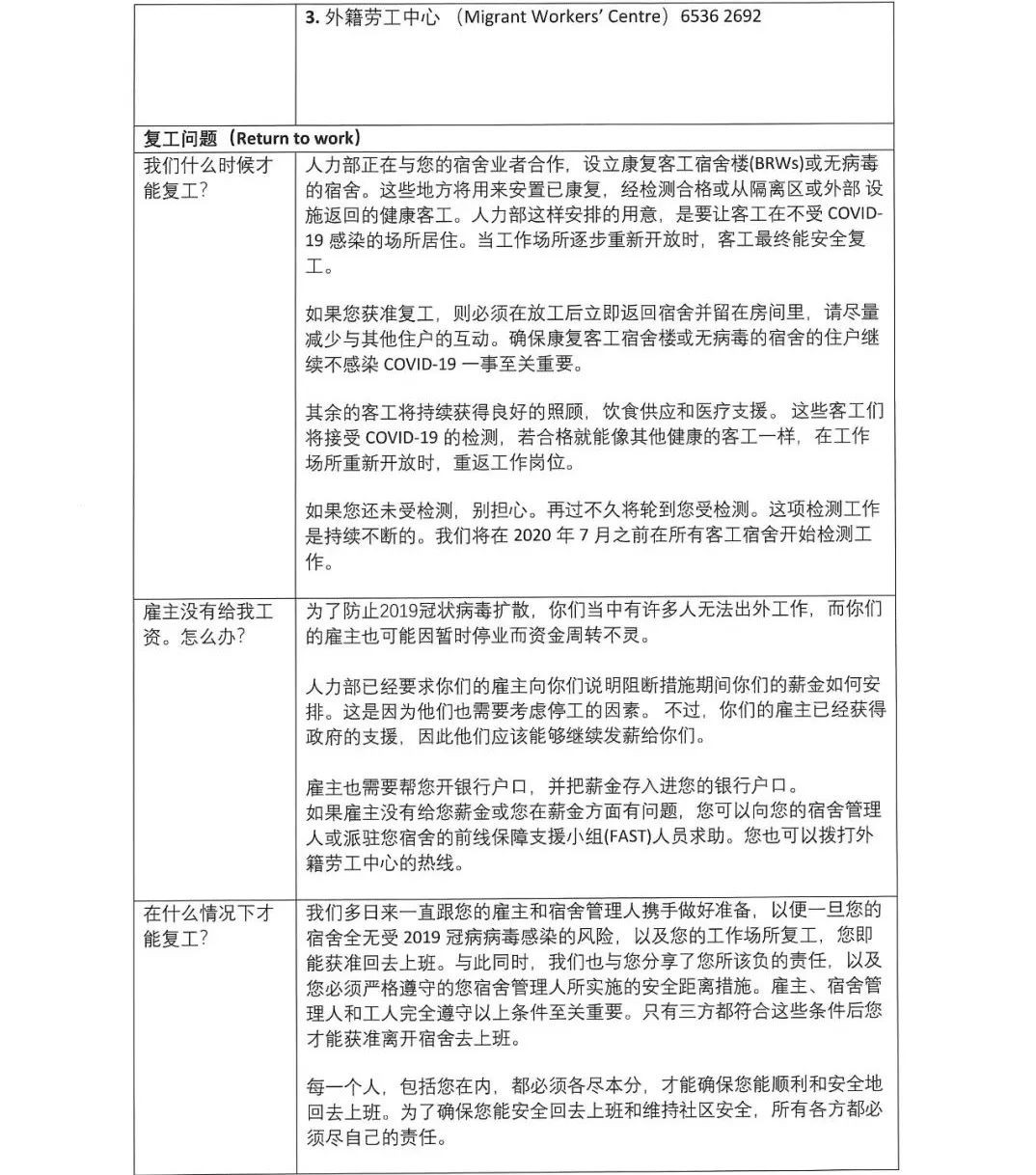 新加坡人力部详解近期外籍工人常见问题