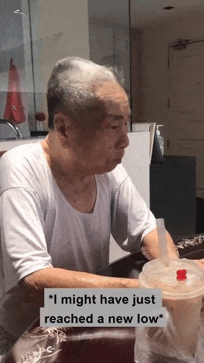 91歲爺爺首次品嘗珍珠奶茶，反應也太可愛了