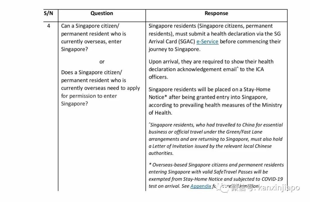 最近，永久居民怎么回来新加坡？有哪些注意事项？