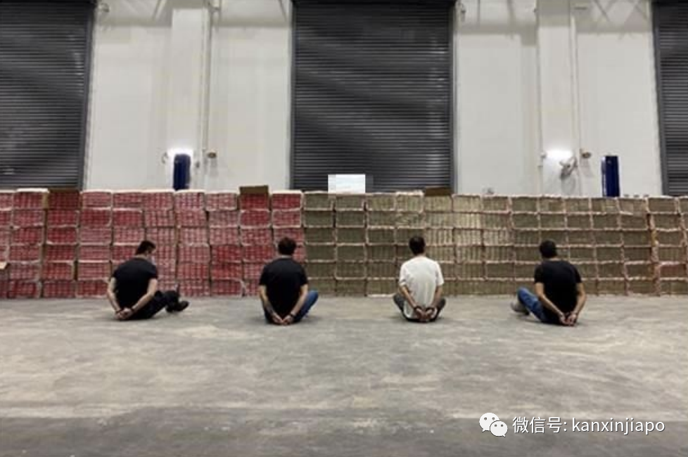 4名中国籍男子疑走私4000多条香烟进新加坡，被逮捕