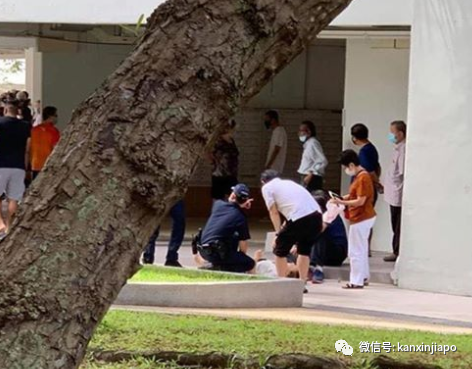新加坡大选投票队伍过长，有老人等候时突然晕倒