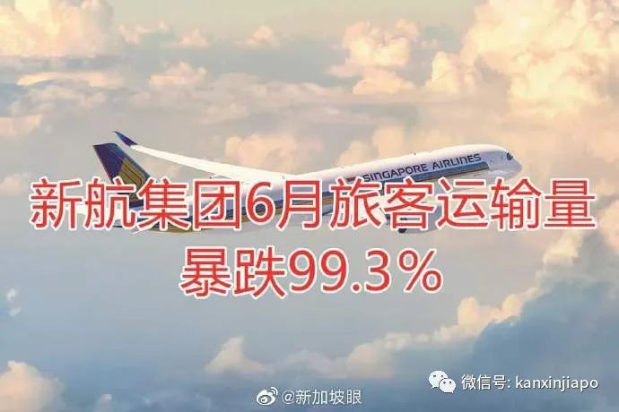 史無前例的航空困境:新航集團6月份旅客運輸量同比下降99.3%!