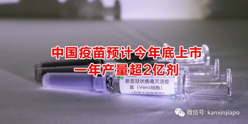 100%保护率!中国研制疫苗年底上市,价格约100新币