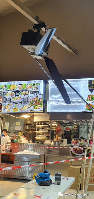 新加坡咖啡店發生吊扇失控驚魂事件，顧客被砸到頭破血流