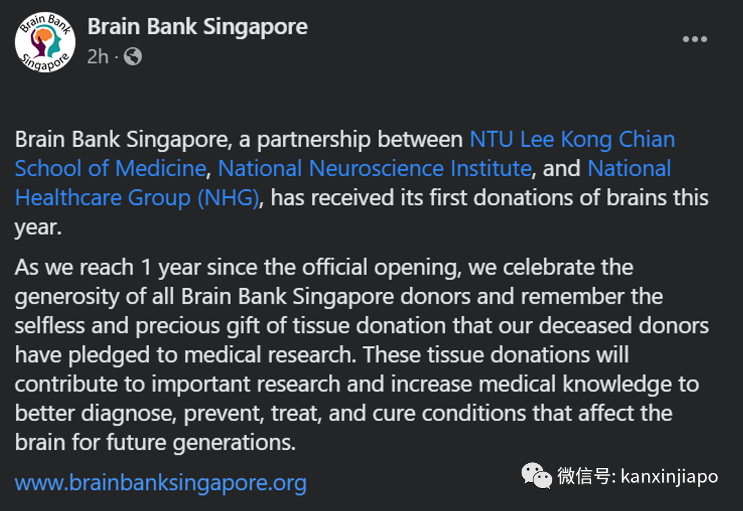 捐脑袋？新加坡脑库开幕一周年，迎来首两颗大脑捐赠