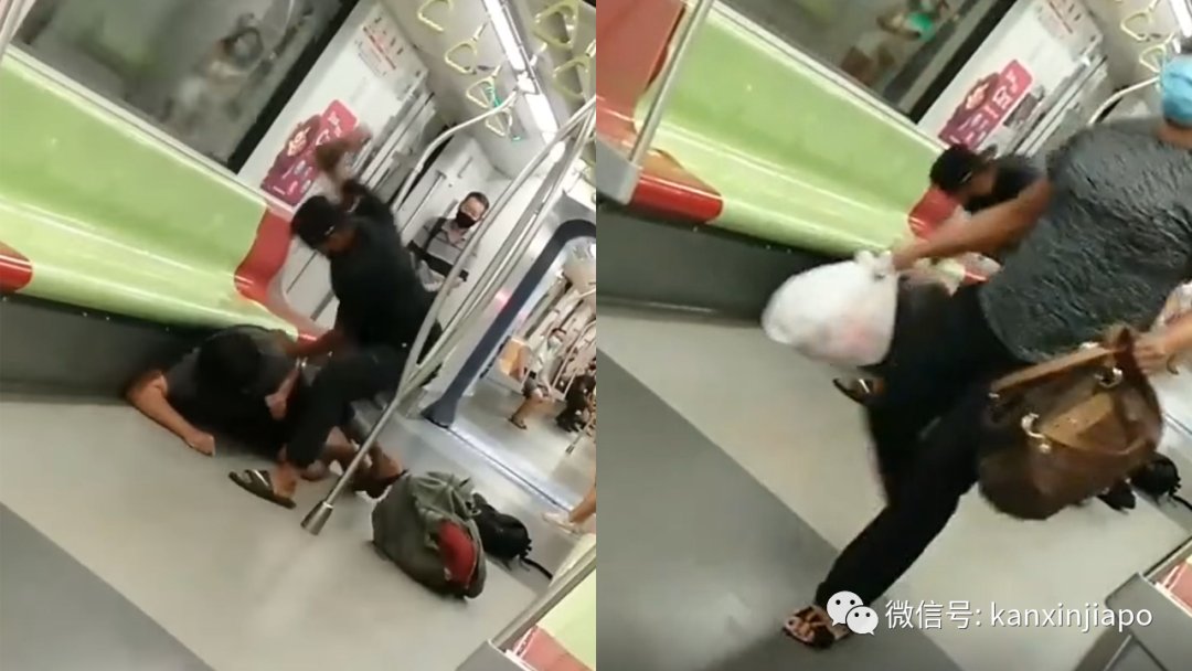 新加坡地铁出现暴力事件!黑衣男在众目睽睽之下暴打乘客