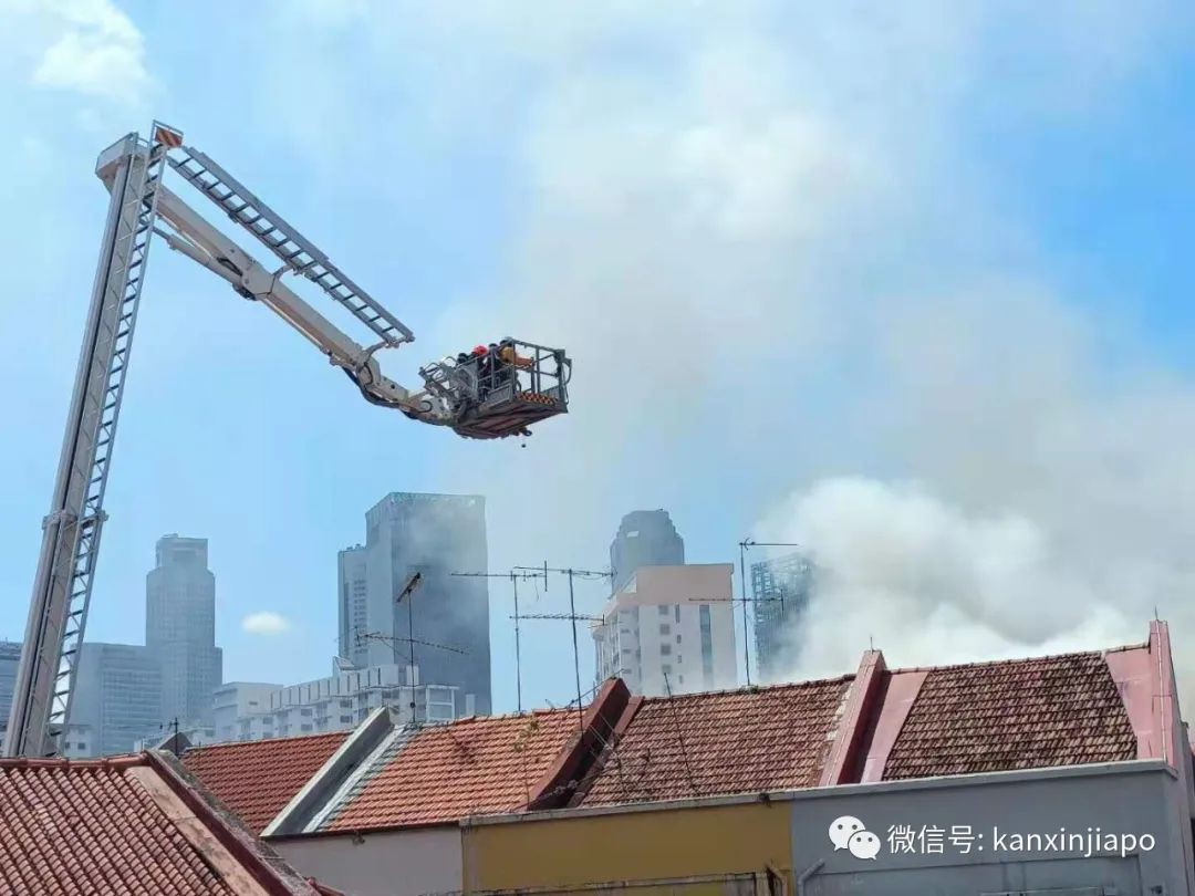 剛剛!新加坡市中心發生火災,至少5輛消防車出動
