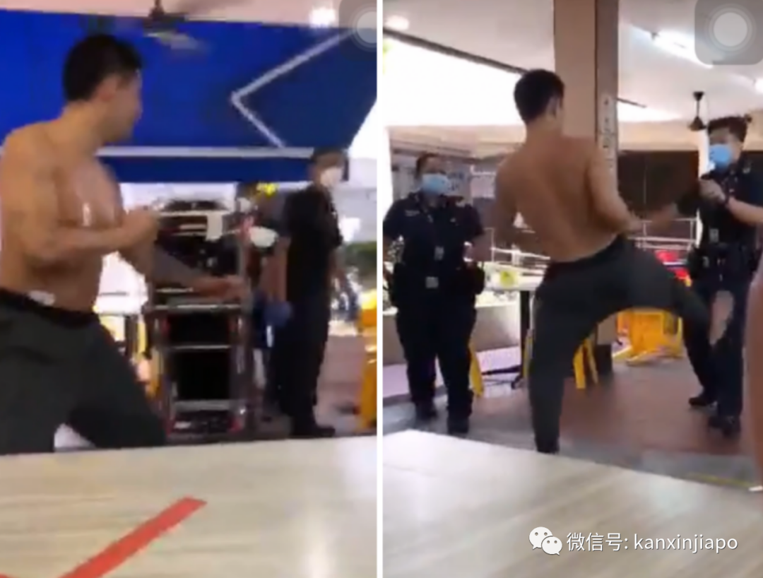 激烈對峙!新加坡無罩男大膽襲警,被電擊制伏
