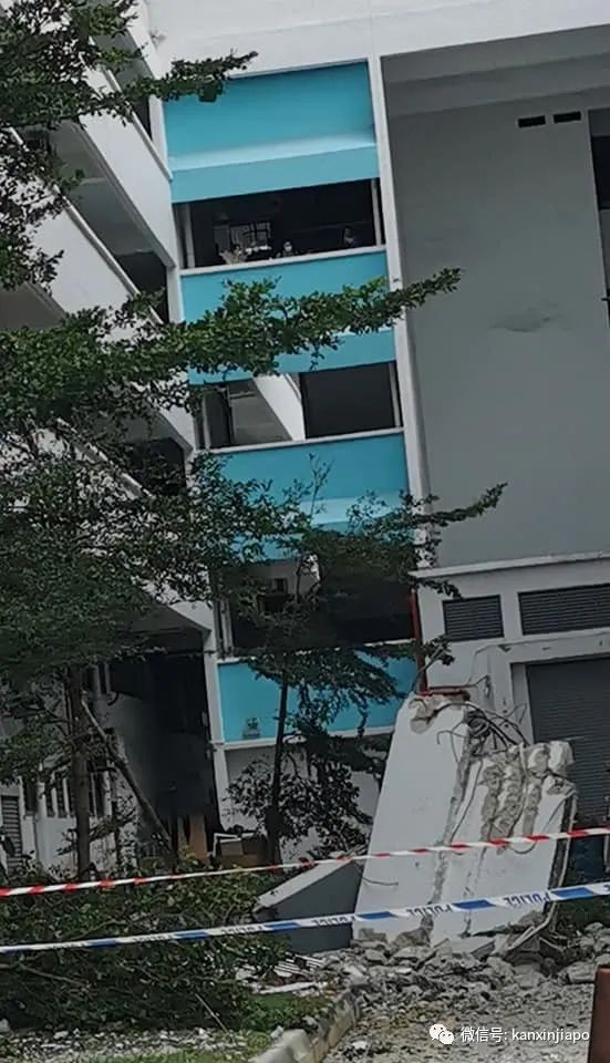 新加坡工業園40米屋檐深夜崩塌，場面駭人