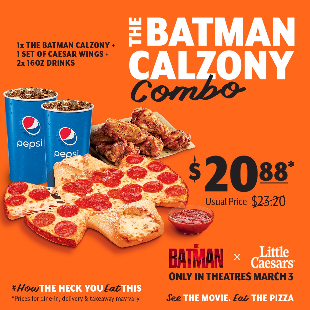 ‘THE BATMAN’ LITTLE CAESARS® PIZZA RELEASES A BATSHAPED PEPPERONI