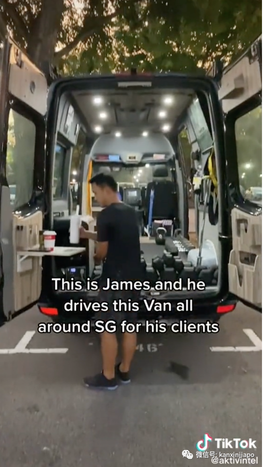 新加坡一輛貨車改裝的移動健身房走紅網絡,上車一起撸鐵!