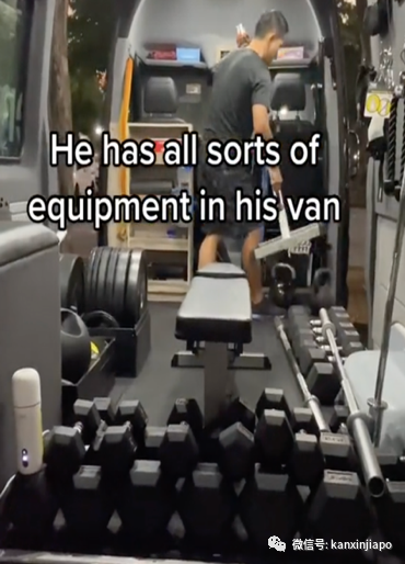 新加坡一輛貨車改裝的移動健身房走紅網絡,上車一起撸鐵!