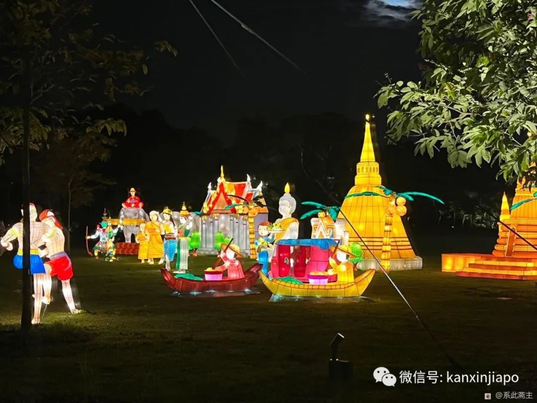 中秋节赏月变赏人从众,新加坡裕廊湖花园人山人海