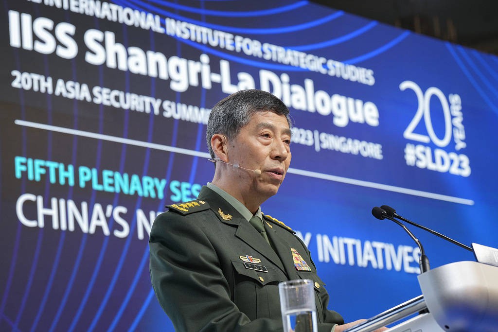 中美关系成新加坡香格里拉对话会热点,中国国防部长发表演讲