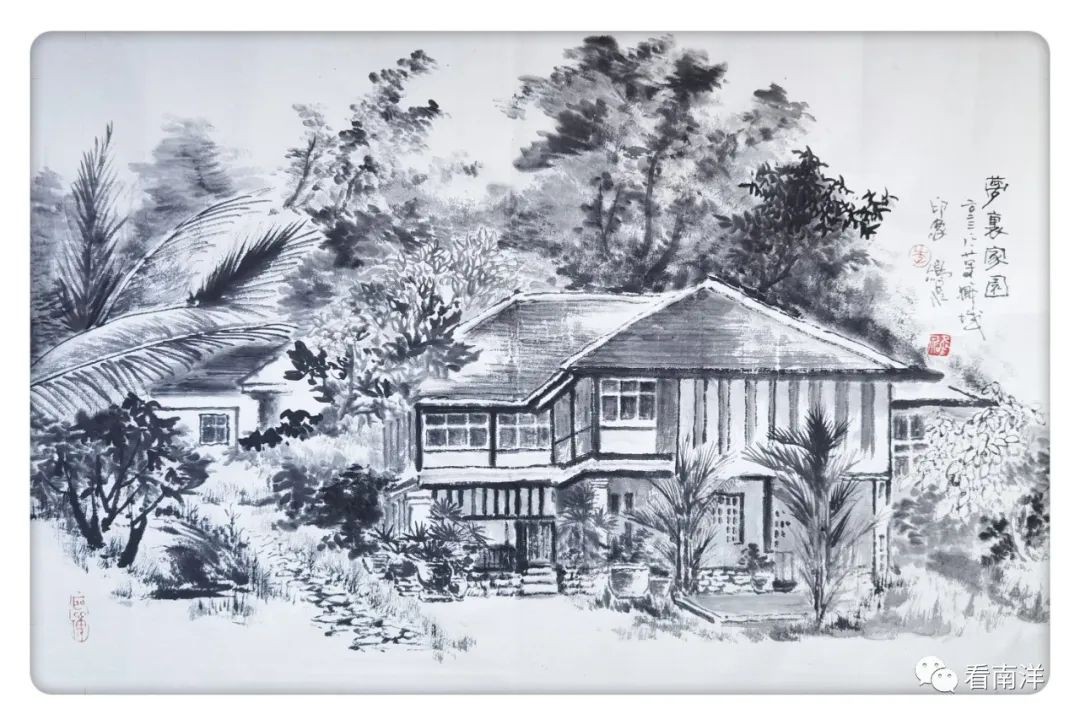 七幅描绘新加坡的水墨画,你能看出在哪里吗?