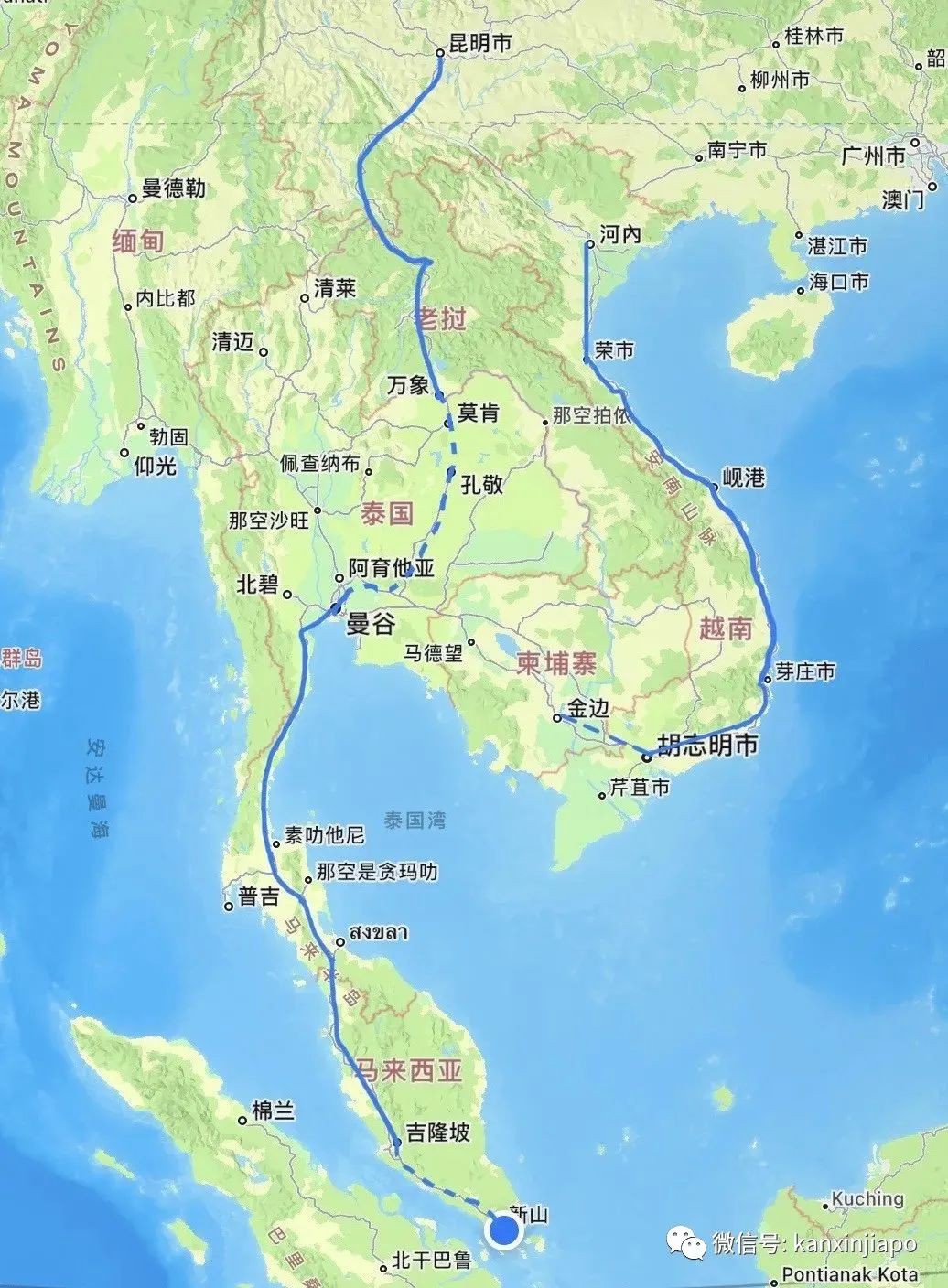 实测泛亚铁路！5天4国全程4000公里，从新加坡一路坐火车到中国昆明