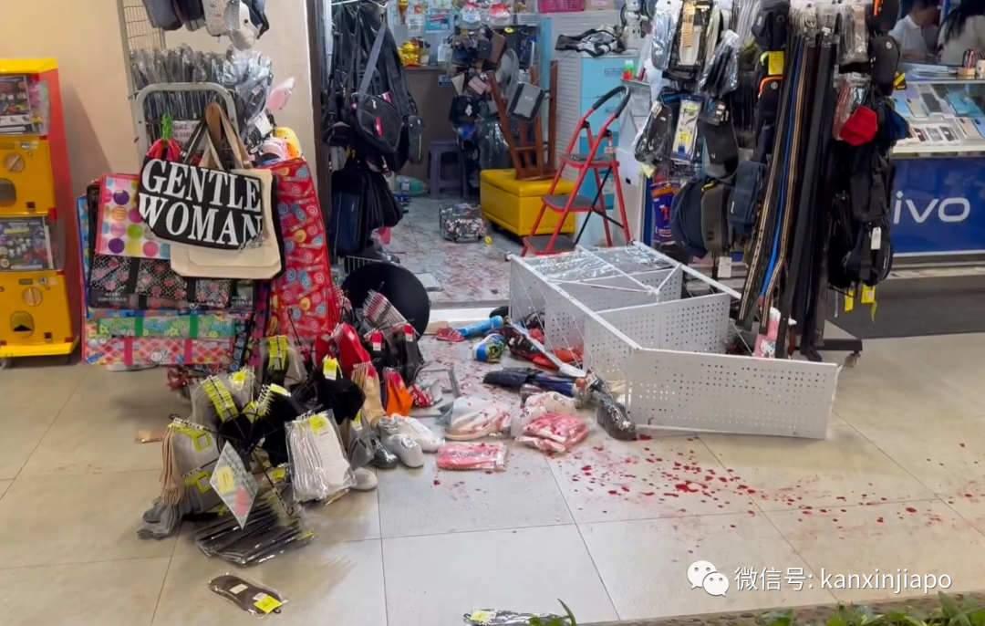 突发！新加坡六旬男子商场持刀砍人，4人浴血，大批警察持冲锋枪赶到，民众惊慌逃命