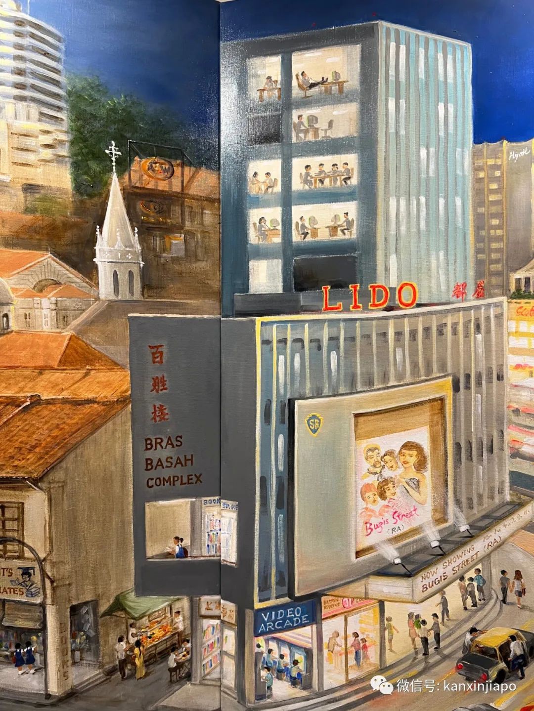 27幅油画组成的新加坡《千里江山图》,构图暗藏玄机展现全岛风貌