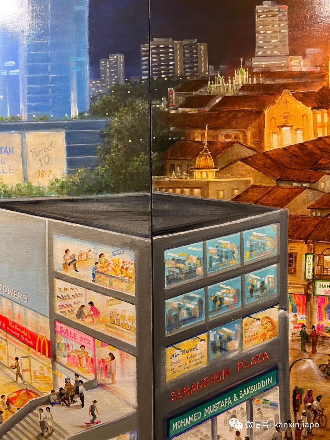 27幅油画组成的新加坡《千里江山图》,构图暗藏玄机展现全岛风貌
