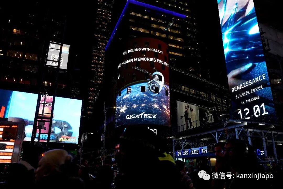 惊艳全球！上得了太空的这家新加坡公司亮相美国纽约时代广场大屏