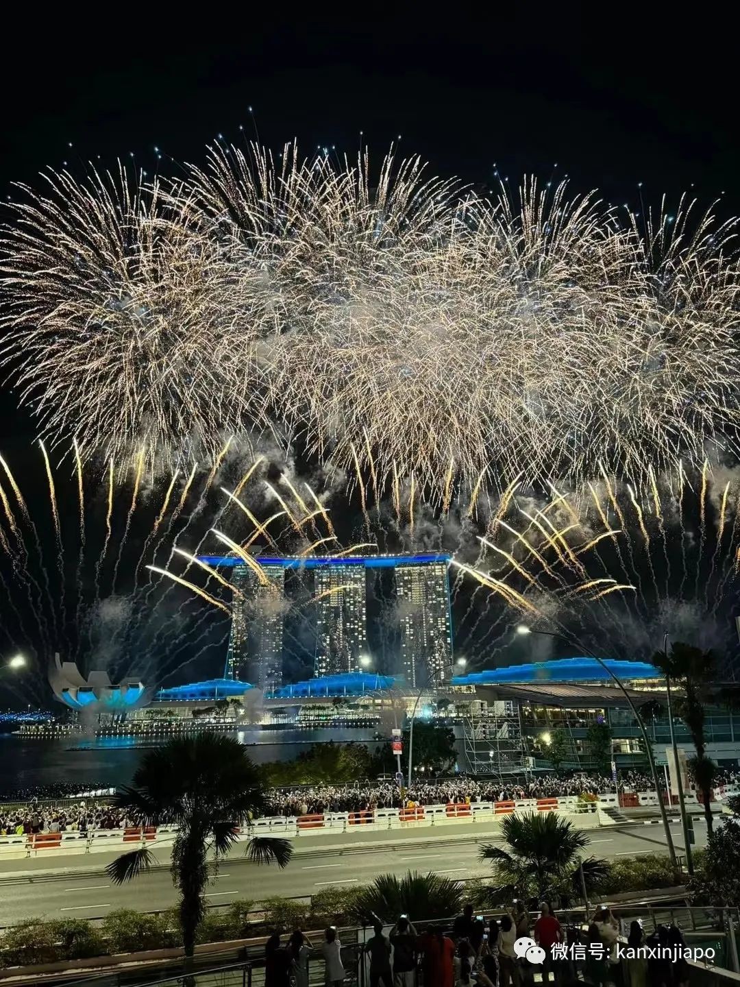 新加坡滨海湾狂欢跨年挤爆了,9个地点紧急临时关闭!烟花秀现场倒数,2024年来了~