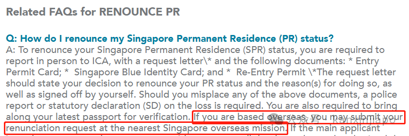人在中国，想取消新加坡PR怎么办？
