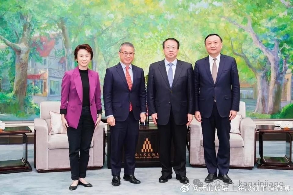 新加坡部长访问上海，积极推动企业发展深化双边交流
