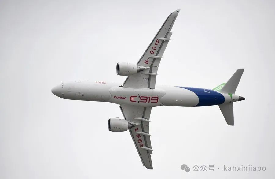 中国国产大飞机C919亮相新加坡,签下豪华订单大卖数十架