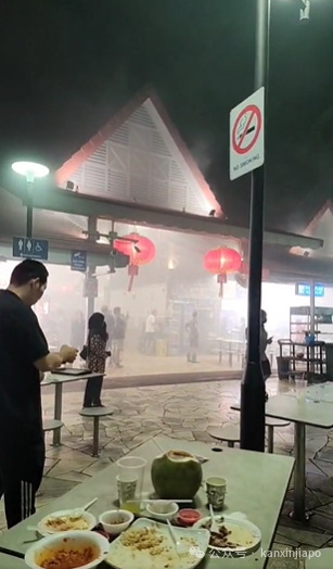 新加坡网红熟食中心发生火灾,现场浓烟滚滚!谢霆锋曾来拍节目