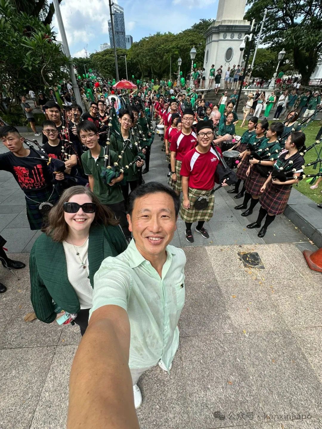 要“戴绿帽”的爱尔兰节日,新加坡卫生部长也参加了