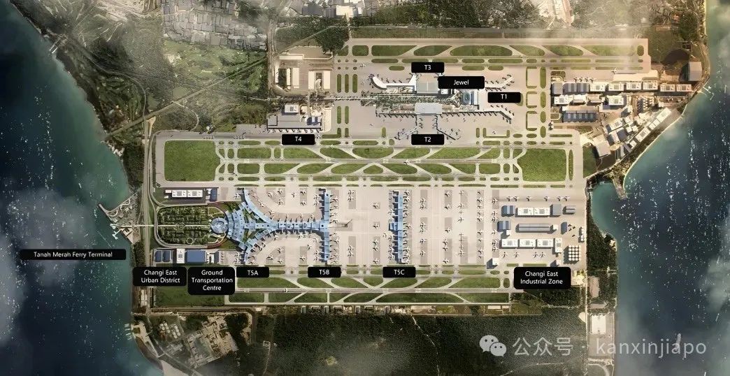 樟宜机场T5更多规划细节曝光!豪掷38亿与T2连接、或建自动捷运系统