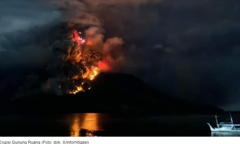 超6000乘客受影响！印度尼西亚多座火山喷发，数十个航班取消