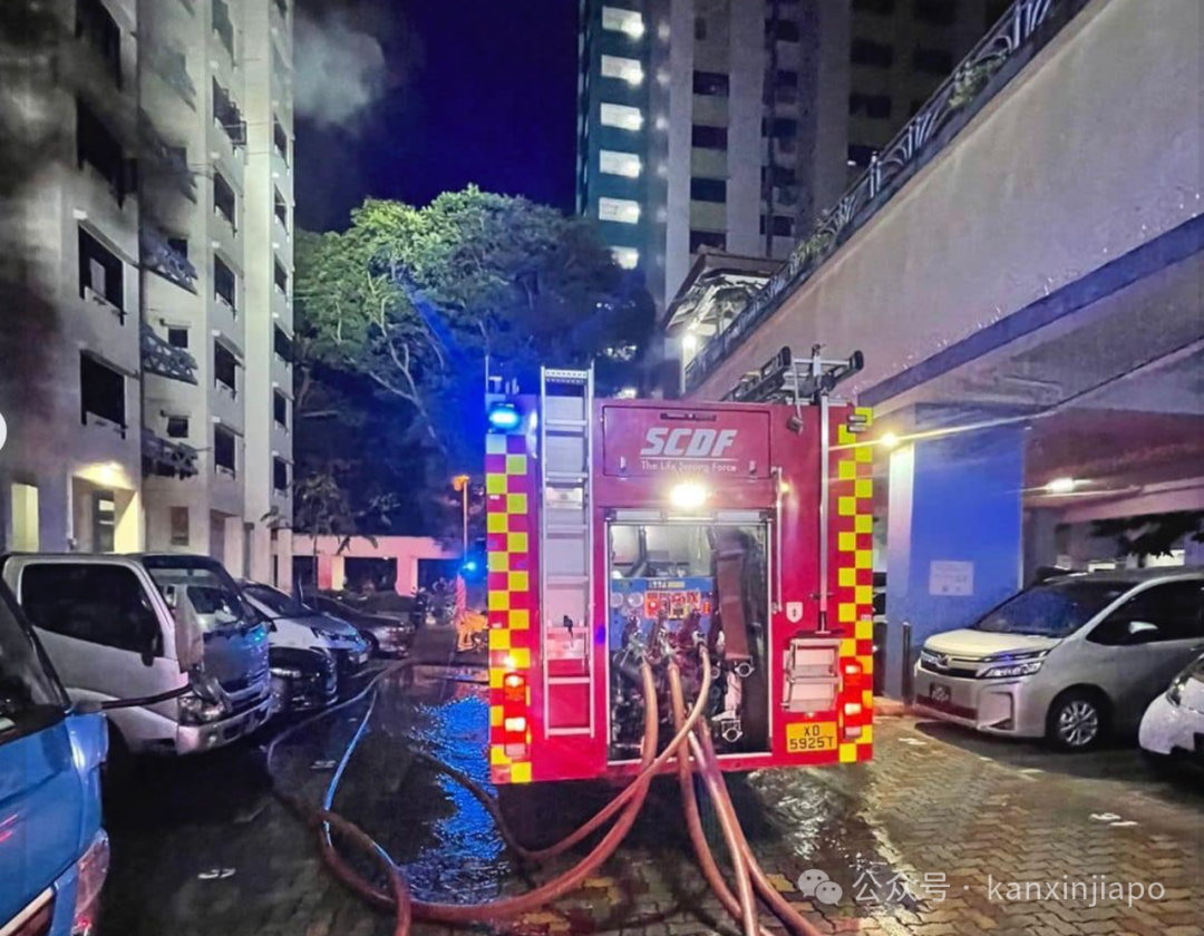 新加坡组屋凌晨失火！1死2伤200人疏散，现场图片曝光