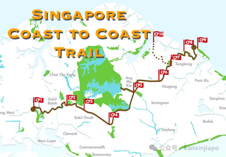 新加坡最美的徒步路线!Coast-to-Coast,一路尽享公园景色