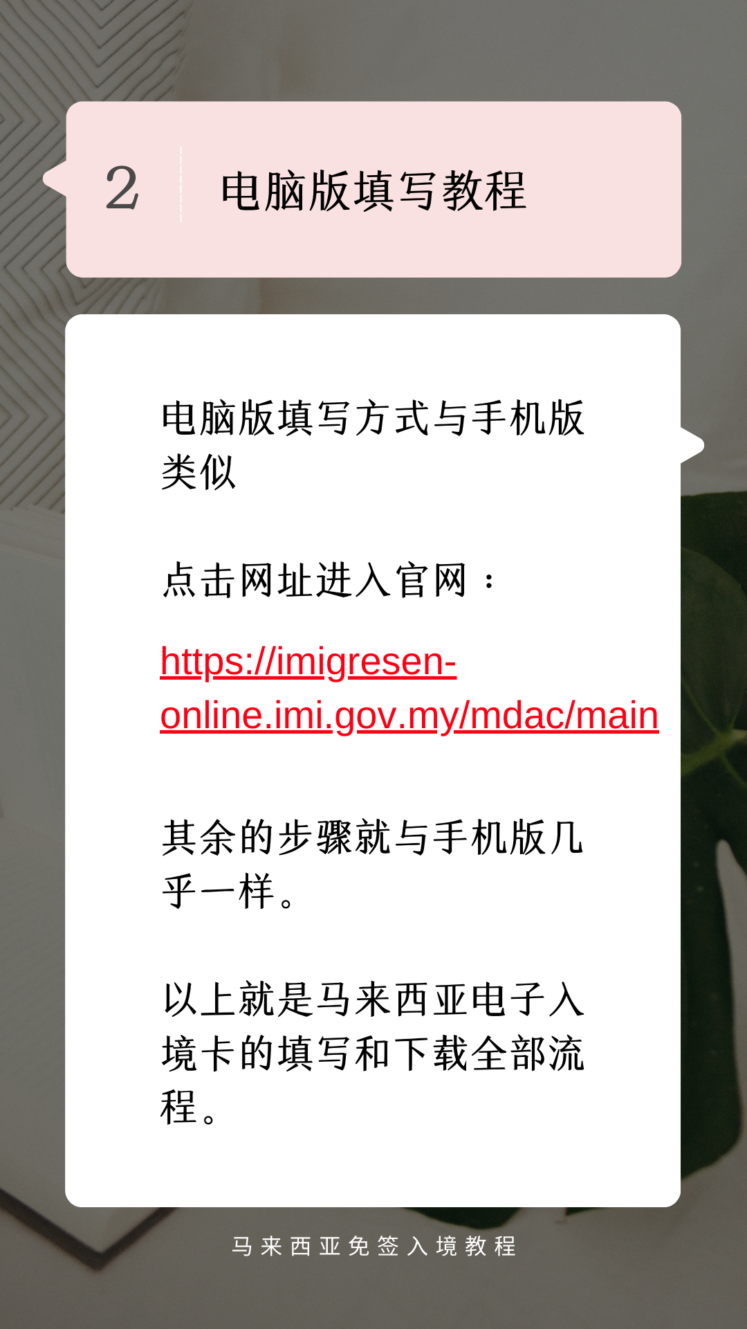 入境马来西亚必备教程！这些资料必填