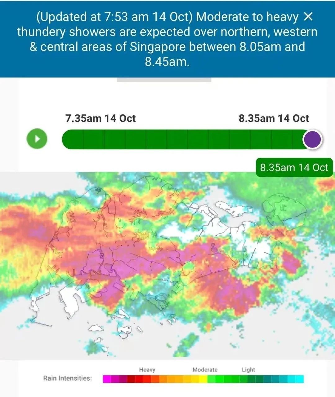 雷雨突袭新加坡!多个地方淹水至脚踝、气温仅23℃,未来几天还将继续下