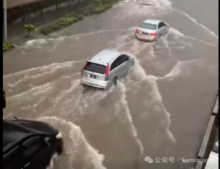 雷雨突袭新加坡!多个地方淹水至脚踝、气温仅23℃,未来几天还将继续下