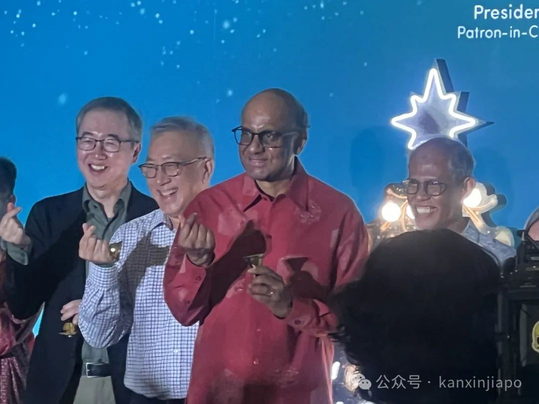 乌节路和滨海湾的圣诞灯饰亮了！新加坡总统尚达曼、贝克汉姆都来打call