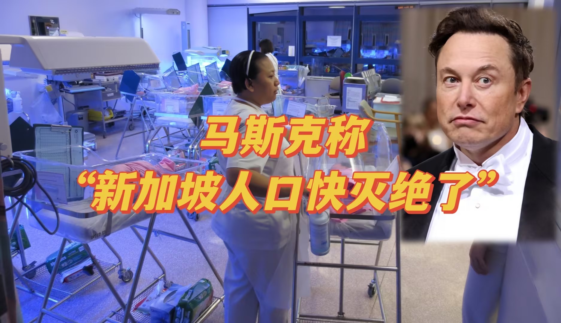 马斯克提出“人口灭绝论”,有些国家肯定比新加坡还慌……