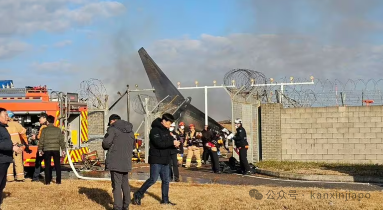 韩国一客机着陆时起火只剩尾舱！2人获救，179人或已全罹难