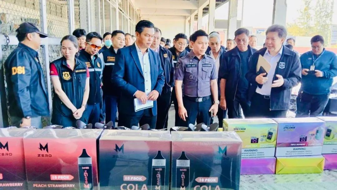 泛滥成灾！泰警海关联手查扣非法中国产电子烟，涉案金额超1100万泰铢